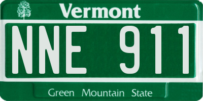 VT license plate NNE911