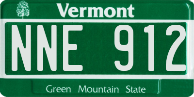 VT license plate NNE912