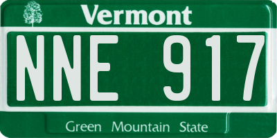 VT license plate NNE917