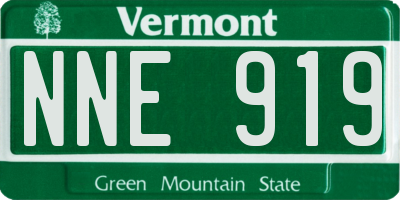 VT license plate NNE919