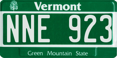 VT license plate NNE923
