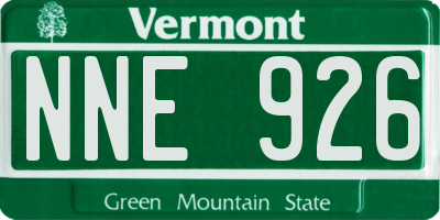 VT license plate NNE926