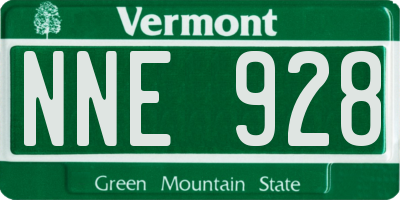 VT license plate NNE928