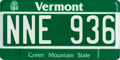 VT license plate NNE936