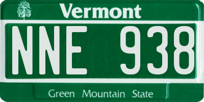 VT license plate NNE938