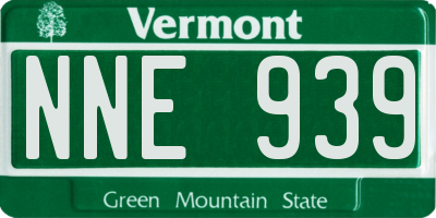 VT license plate NNE939