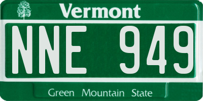 VT license plate NNE949
