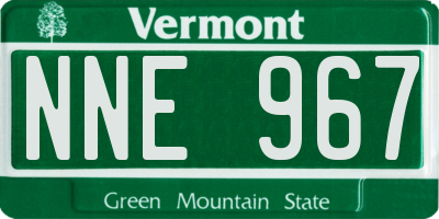 VT license plate NNE967