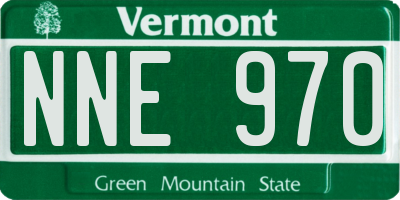 VT license plate NNE970