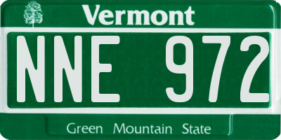 VT license plate NNE972