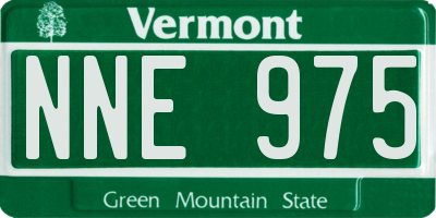 VT license plate NNE975
