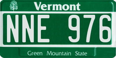 VT license plate NNE976