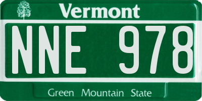 VT license plate NNE978
