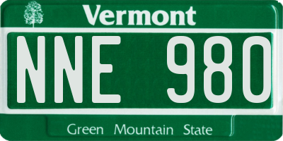 VT license plate NNE980