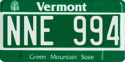 VT license plate NNE994