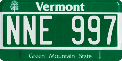 VT license plate NNE997