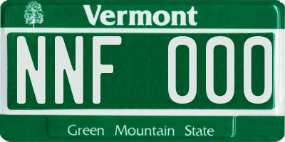 VT license plate NNF000