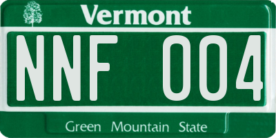VT license plate NNF004
