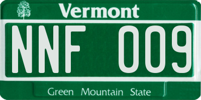 VT license plate NNF009