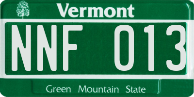 VT license plate NNF013
