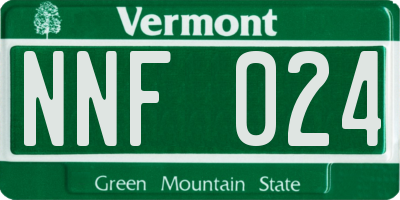 VT license plate NNF024