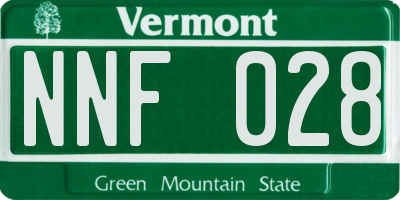 VT license plate NNF028