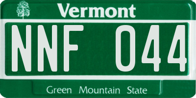 VT license plate NNF044