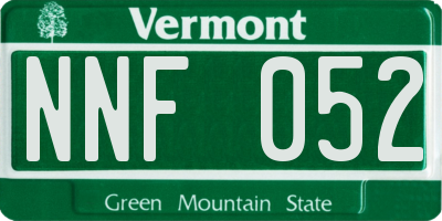 VT license plate NNF052