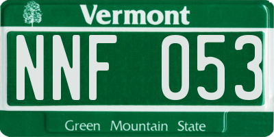 VT license plate NNF053