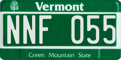 VT license plate NNF055