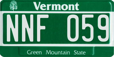 VT license plate NNF059