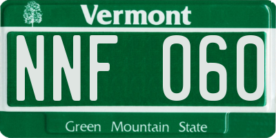 VT license plate NNF060