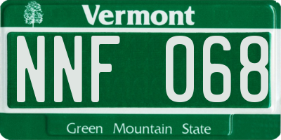 VT license plate NNF068