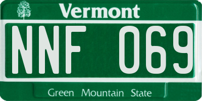 VT license plate NNF069