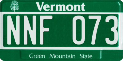 VT license plate NNF073