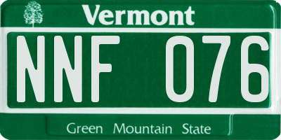 VT license plate NNF076
