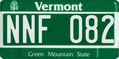 VT license plate NNF082