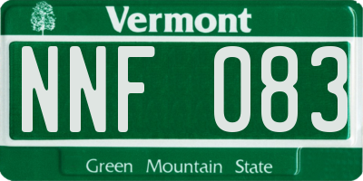 VT license plate NNF083