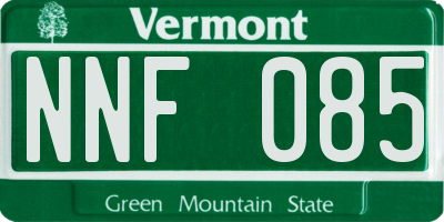 VT license plate NNF085