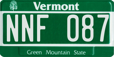 VT license plate NNF087