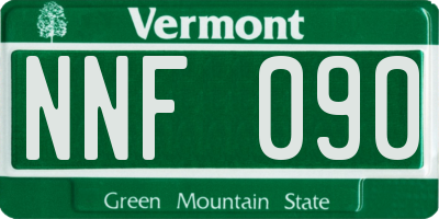 VT license plate NNF090