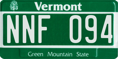 VT license plate NNF094