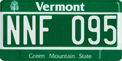 VT license plate NNF095