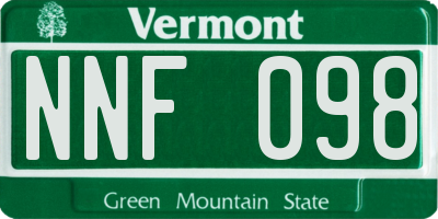 VT license plate NNF098