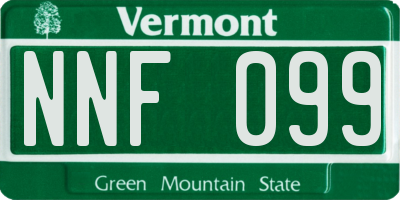 VT license plate NNF099