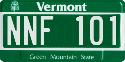 VT license plate NNF101