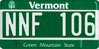 VT license plate NNF106