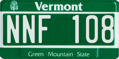 VT license plate NNF108