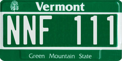 VT license plate NNF111