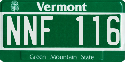 VT license plate NNF116